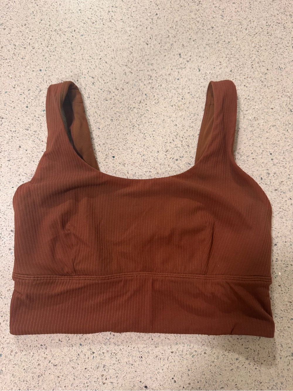 Lululemon Ribbed Brown Rust Sports Bra Small